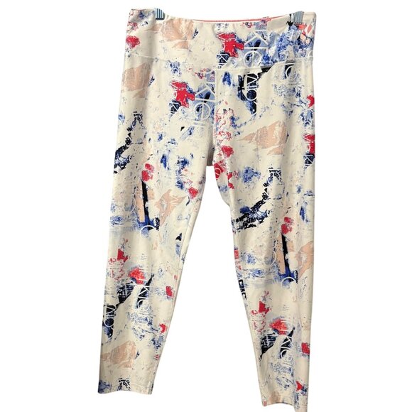 Calvin Klein WomensPerformance High Rise Leggings Abstract Print Size XL - Picture 1 of 11
